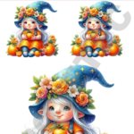 TRANSFER DTF APLIQUE GNOMOS E DUENDES 01 – 14X20CM. – REF: DAGED001