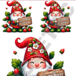 TRANSFER DTF APLIQUE GNOMOS E DUENDES 03 – 14X20CM. – REF: DAGED003