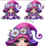 TRANSFER DTF APLIQUE GNOMOS E DUENDES 05 – 14X20CM. – REF: DAGED005