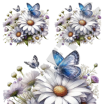 TRANSFER DTF APLIQUE FLORES E BORBOLETAS 01 – MED.: 14X20CM – REF: DAFEB001