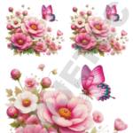 TRANSFER DTF APLIQUE FLORES E BORBOLETAS 04 – MED.: 14X20CM – REF: DAFEB004