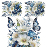 TRANSFER DTF APLIQUE FLORES E BORBOLETAS 08 – MED.: 14X20CM – REF: DAFEB008