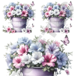 TRANSFER DTF APLIQUE FLORES E BORBOLETAS 10 – MED.: 14X20CM – REF: DAFEB010