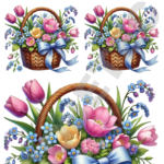 TRANSFER DTF APLIQUE FLORES E BORBOLETAS 12 – MED.: 14X20CM – REF: DAFEB012