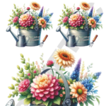 TRANSFER DTF APLIQUE FLORES E BORBOLETAS 14 – MED.: 14X20CM – REF: DAFEB014