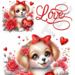 TRANSFER DTF APLIQUE LOVE 07 – 14X20CM. – REF: DALOV007