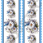 TRANSFER DTF BARRADINHOS FLORES E BORBOLETAS 01 – A4C/2 PARTES – REF: DTFBFEB001