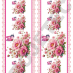 TRANSFER DTF BARRADINHOS FLORES E BORBOLETAS 04 – A4C/2 PARTES – REF: DTFBFEB004