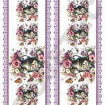 TRANSFER DTF BARRADINHOS FLORES E BORBOLETAS 05 – A4C/2 PARTES – REF: DTFBFEB005