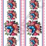 TRANSFER DTF BARRADINHOS FLORES E BORBOLETAS 07 – A4C/2 PARTES – REF: DTFBFEB007