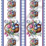 TRANSFER DTF BARRADINHOS FLORES E BORBOLETAS 12 – A4C/2 PARTES – REF: DTFBFEB012