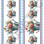 TRANSFER DTF BARRADINHOS FLORES E BORBOLETAS 14 – A4C/2 PARTES – REF: DTFBFEB014