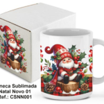 CANECA SUBLIMADA NATAL NOVO 001 – 300 ML. REF.: CSDM001 C/CAIXA DE CARTÃO