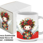 CANECA SUBLIMADA NATAL NOVO 002 – 300 ML. REF.: CSDM002 C/CAIXA DE CARTÃO