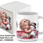 CANECA SUBLIMADA NATAL NOVO 005 – 300 ML. REF.: CSDM005 C/CAIXA DE CARTÃO