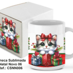 CANECA SUBLIMADA NATAL NOVO 006 – 300 ML. REF.: CSDM006 C/CAIXA DE CARTÃO
