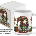 CANECA SUBLIMADA NATAL NOVO 011 – 300 ML. REF.: CSDM011 C/CAIXA DE CARTÃO