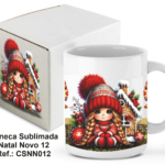 CANECA SUBLIMADA NATAL NOVO 012 – 300 ML. REF.: CSDM012 C/CAIXA DE CARTÃO