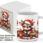 CANECA SUBLIMADA NATAL NOVO 013 – 300 ML. REF.: CSDM013 C/CAIXA DE CARTÃO