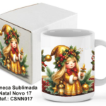 CANECA SUBLIMADA NATAL NOVO 017 – 300 ML. REF.: CSDM017 C/CAIXA DE CARTÃO