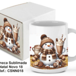 CANECA SUBLIMADA NATAL NOVO 018 – 300 ML. REF.: CSDM018 C/CAIXA DE CARTÃO