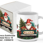 CANECA SUBLIMADA NATAL NOVO 019 – 300 ML. REF.: CSDM019 C/CAIXA DE CARTÃO
