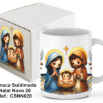 CANECA SUBLIMADA NATAL NOVO 020 – 300 ML. REF.: CSDM020 C/CAIXA DE CARTÃO