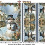 PAPEL SUMIU Especial – Natal Vintage 001 – REF.: PSNV001 – PACK C/3 Folhas 19x25cm