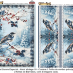 PAPEL SUMIU Especial – Natal Vintage 019 – REF.: PSNV019 – PACK C/3 Folhas 19x25cm